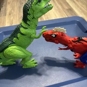 Lot of 2 Electronic T-Rex Dinosaur Toys Marvel Hasbro Sound Light Up